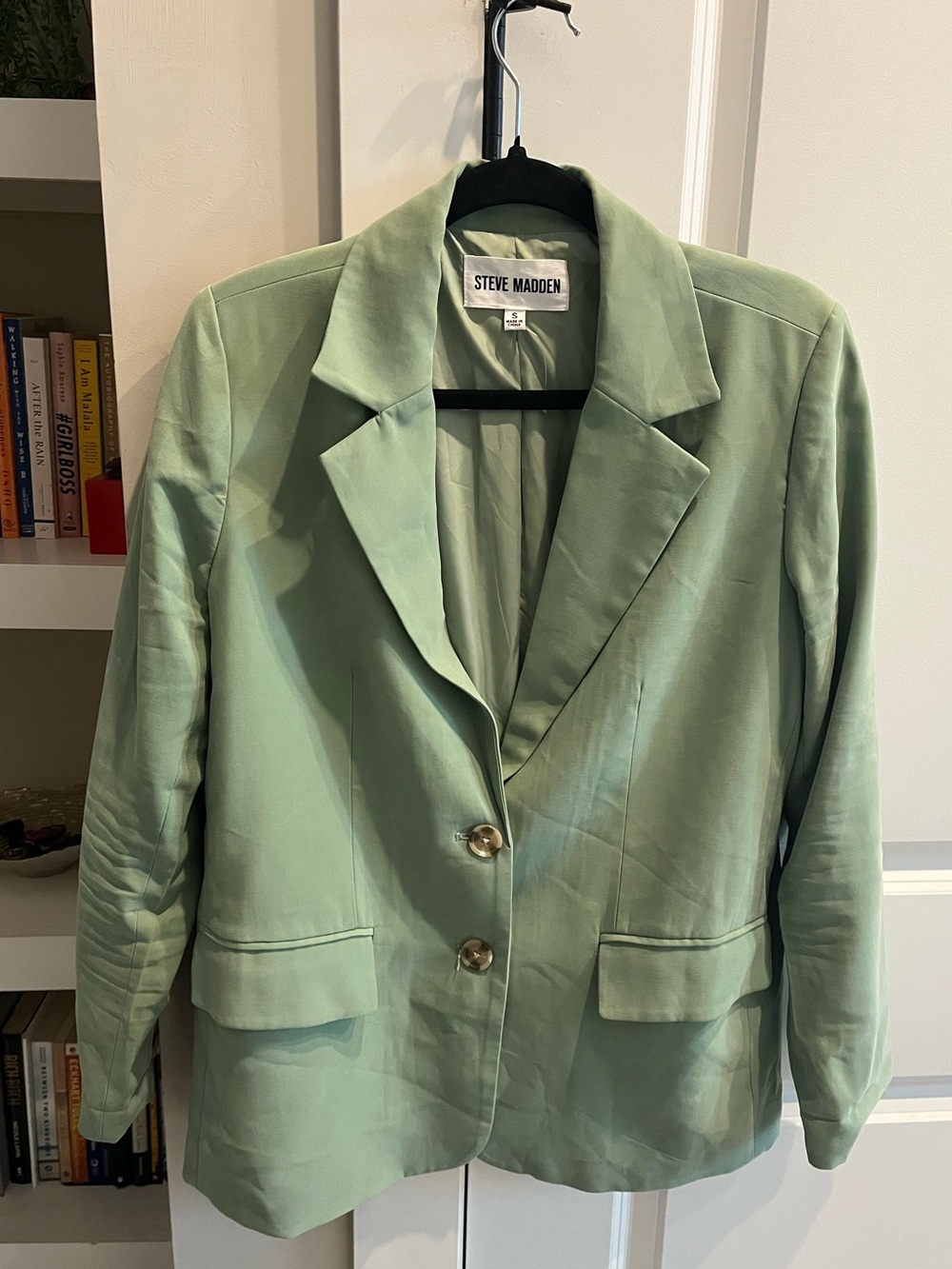 Steve Madden Tati Poplin Green Blazer Small (NWOT)